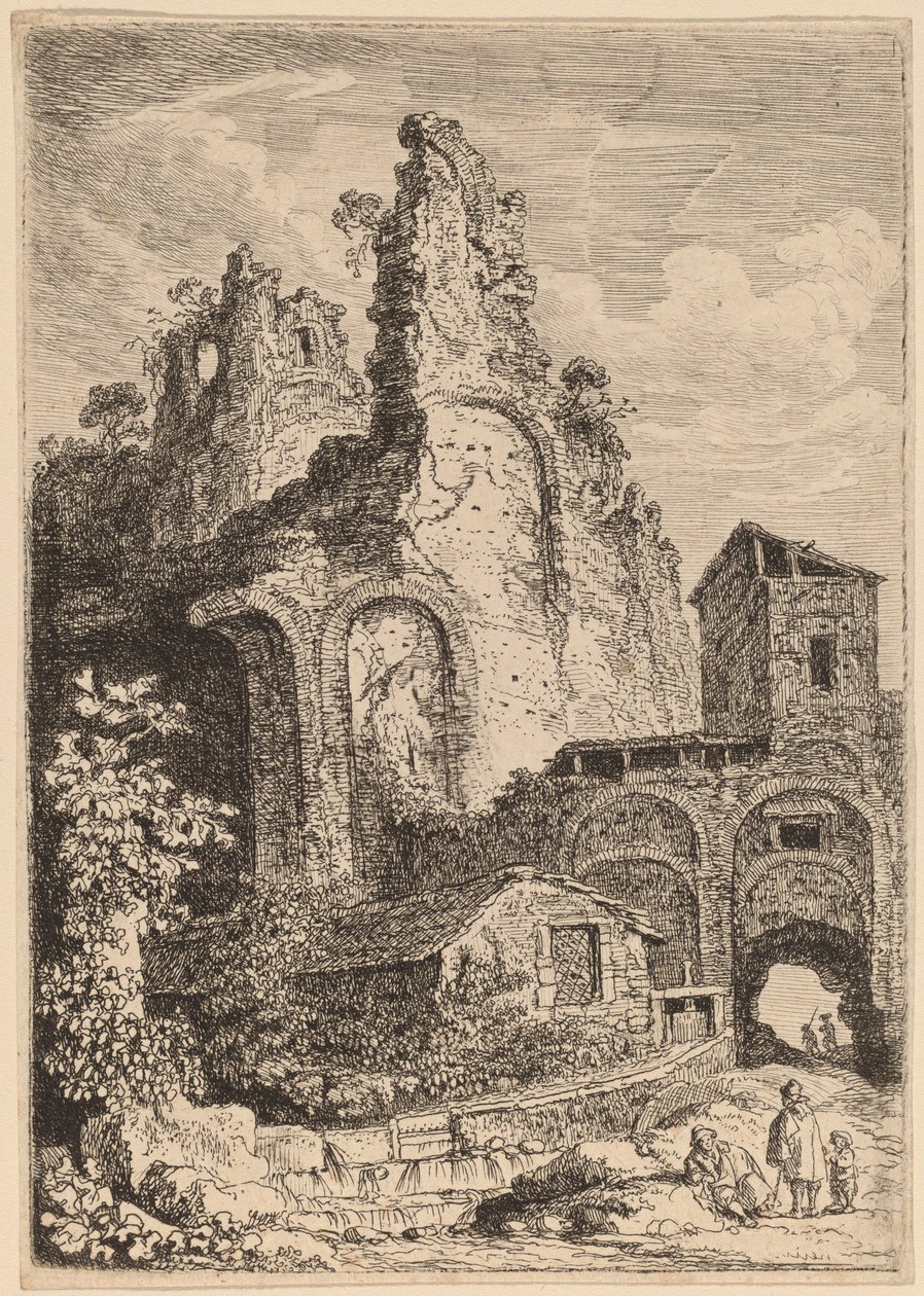 Le vieux palais à Tivoli - Franz Edmund Weirotter