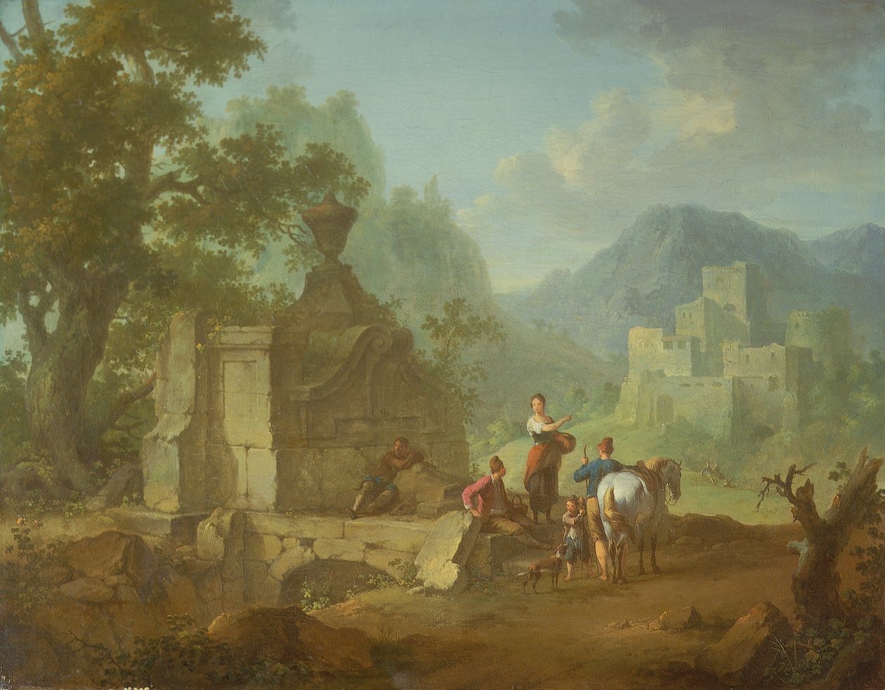 Paysage rustique, XVIIIe siècle - Franz Ferg