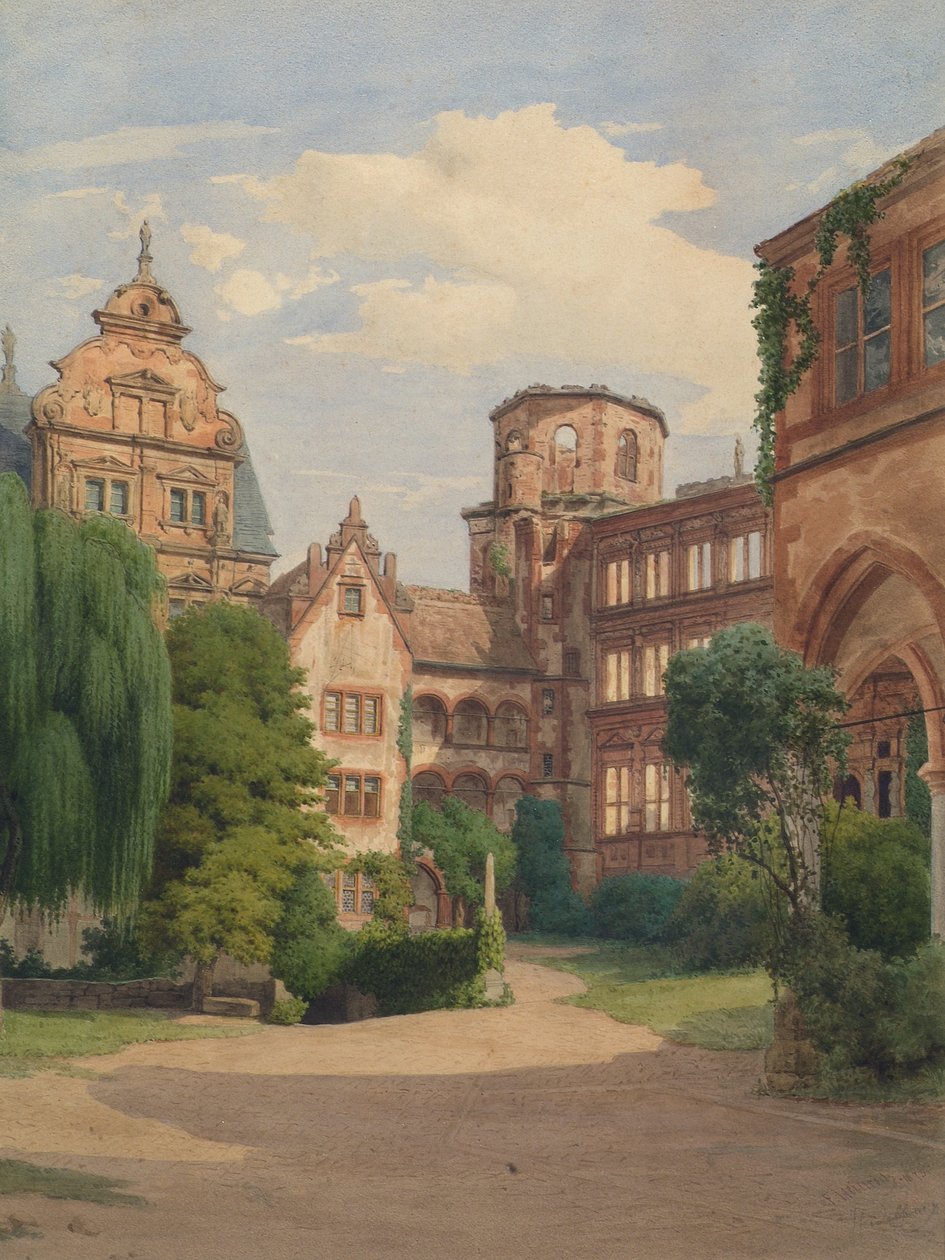 Vue du château de Heidelberg - Franz Heinrich