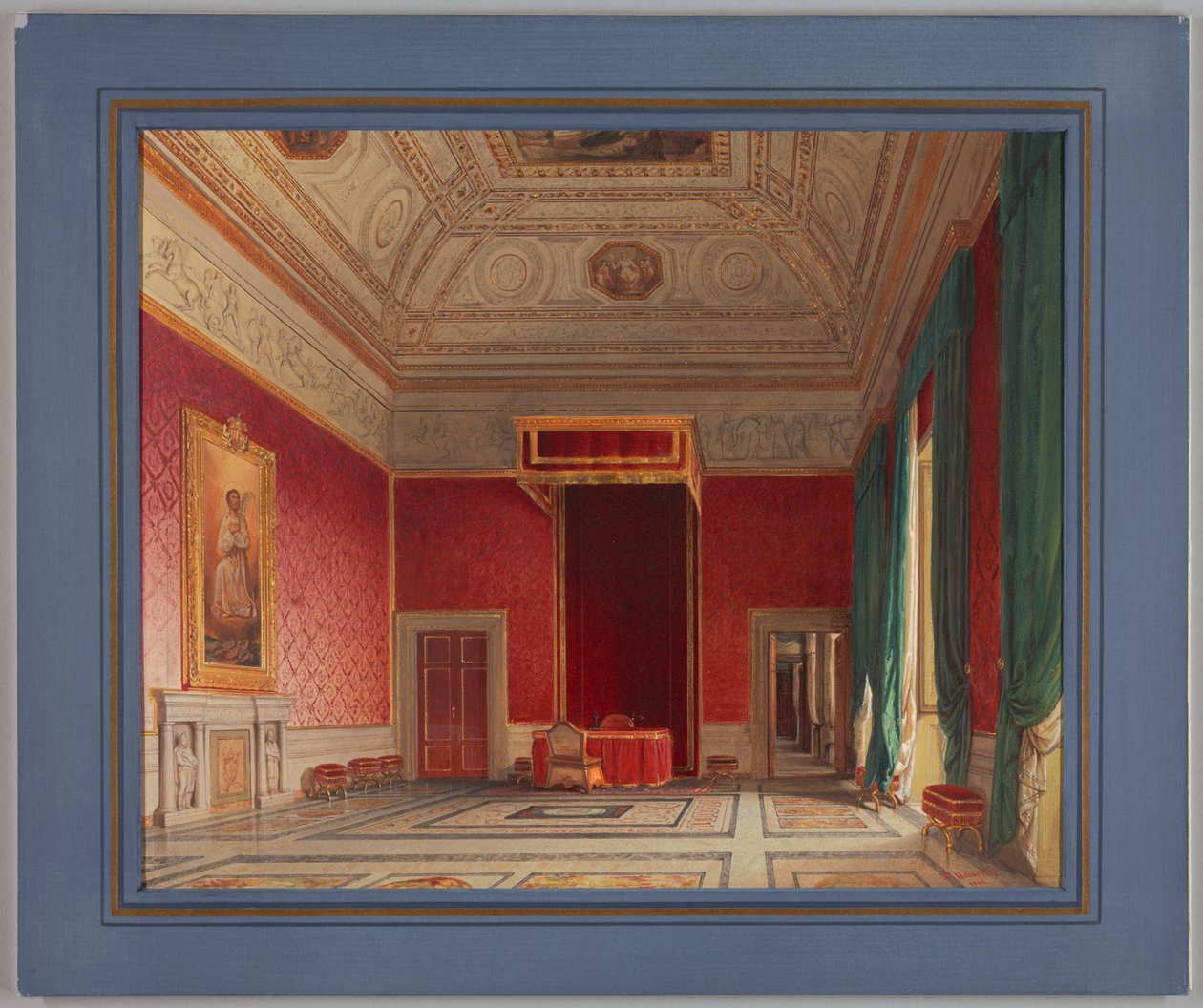 Dessin, Sala del Thorvaldsen, Rome, 1845 - Franz Heinrich