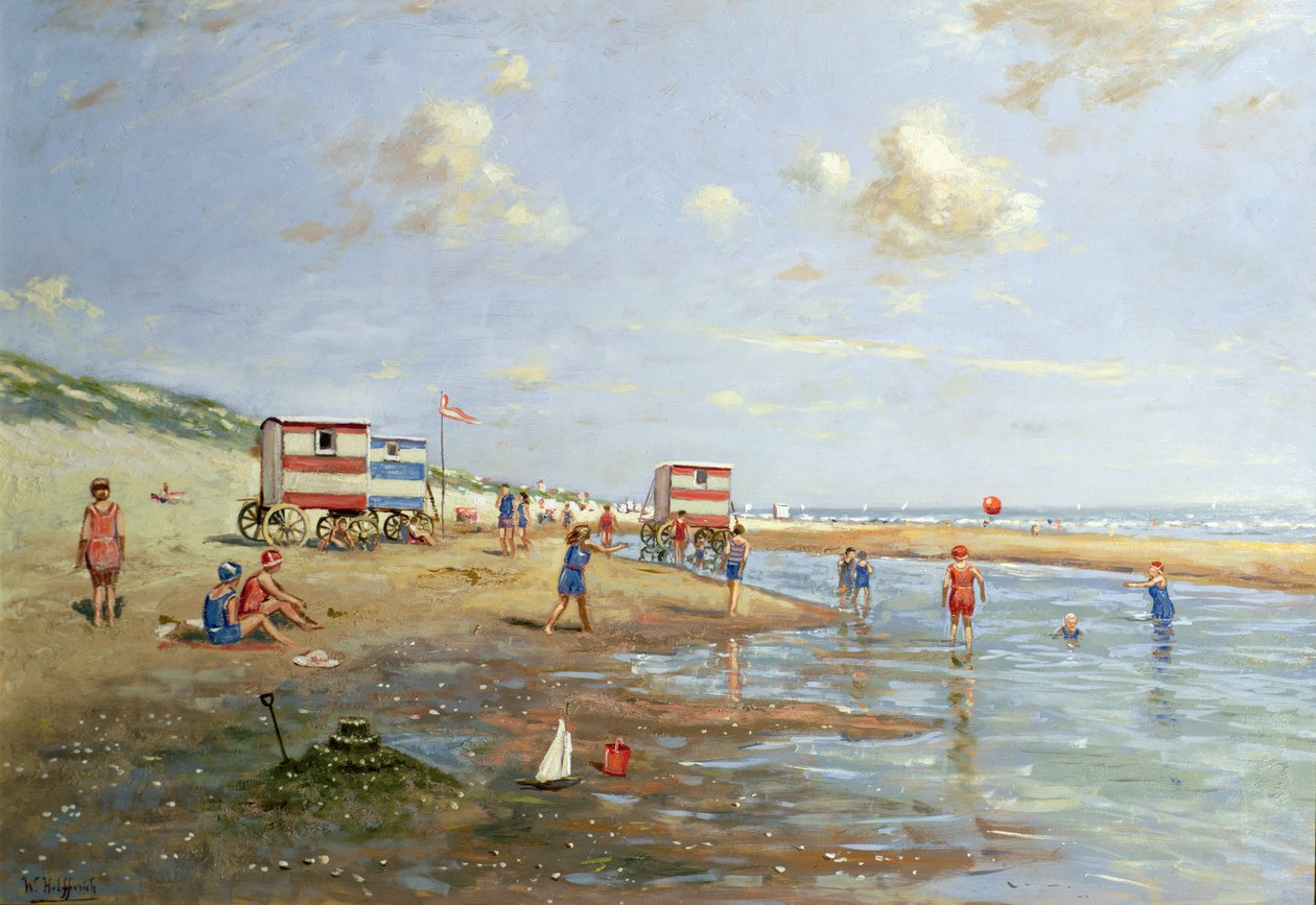 Scène de plage - Franz Helfferich