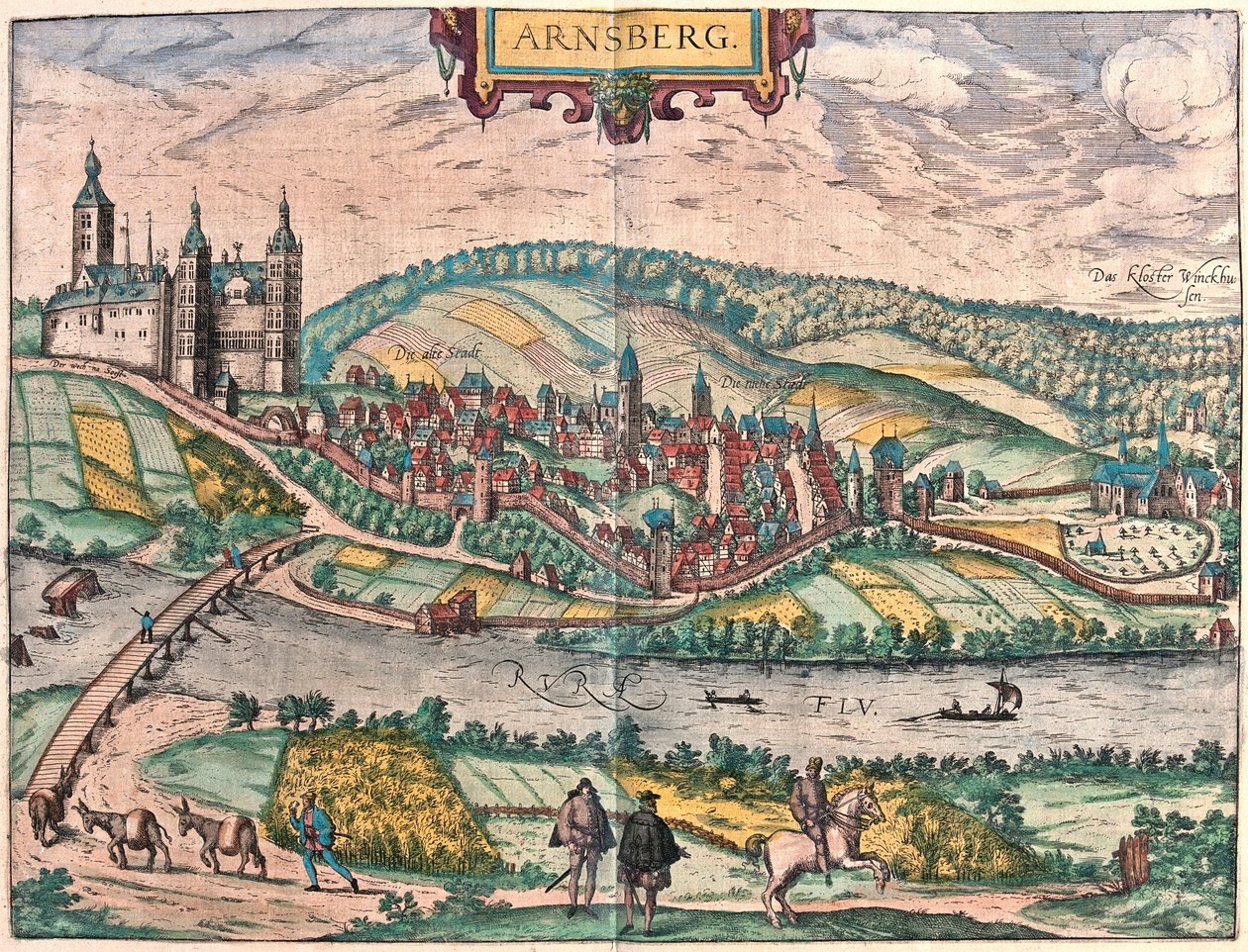 Arnsberg, Allemagne (gravure) - Franz Hogenberg