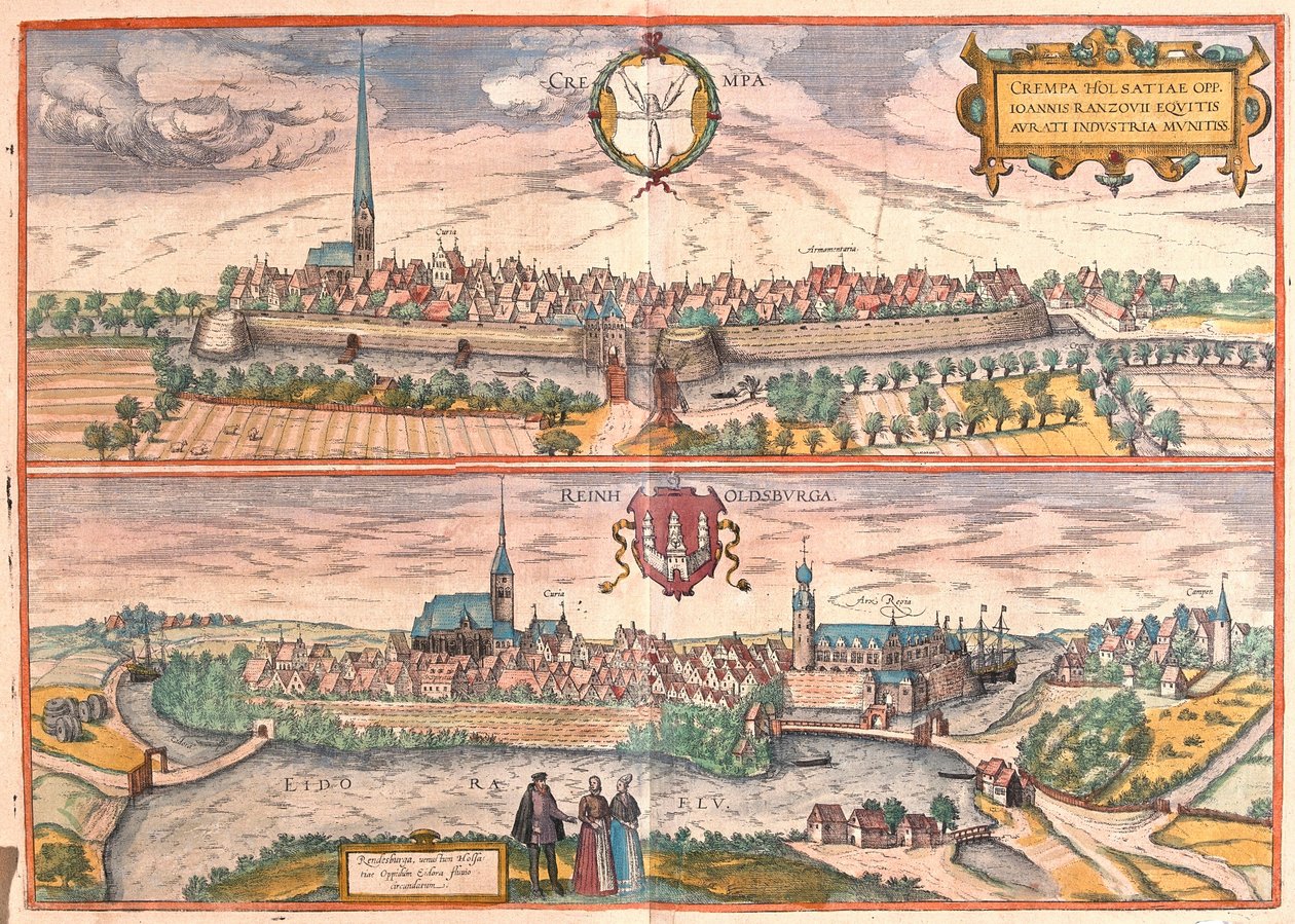 Krempe et Rendsburg, Allemagne (gravure) - Franz Hogenberg