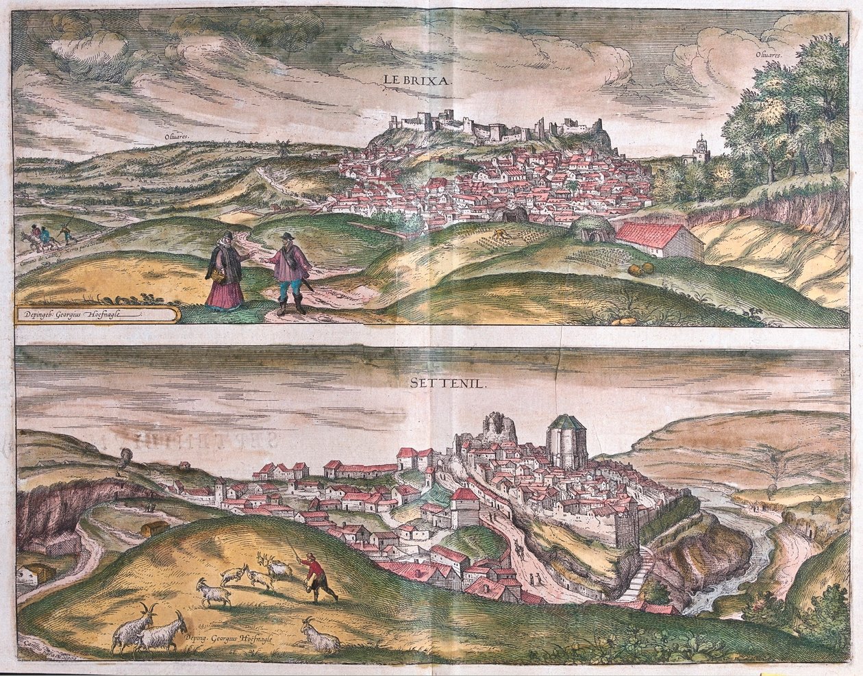 Lebrija et Setenil - Espagne (Gravure) - Franz Hogenberg