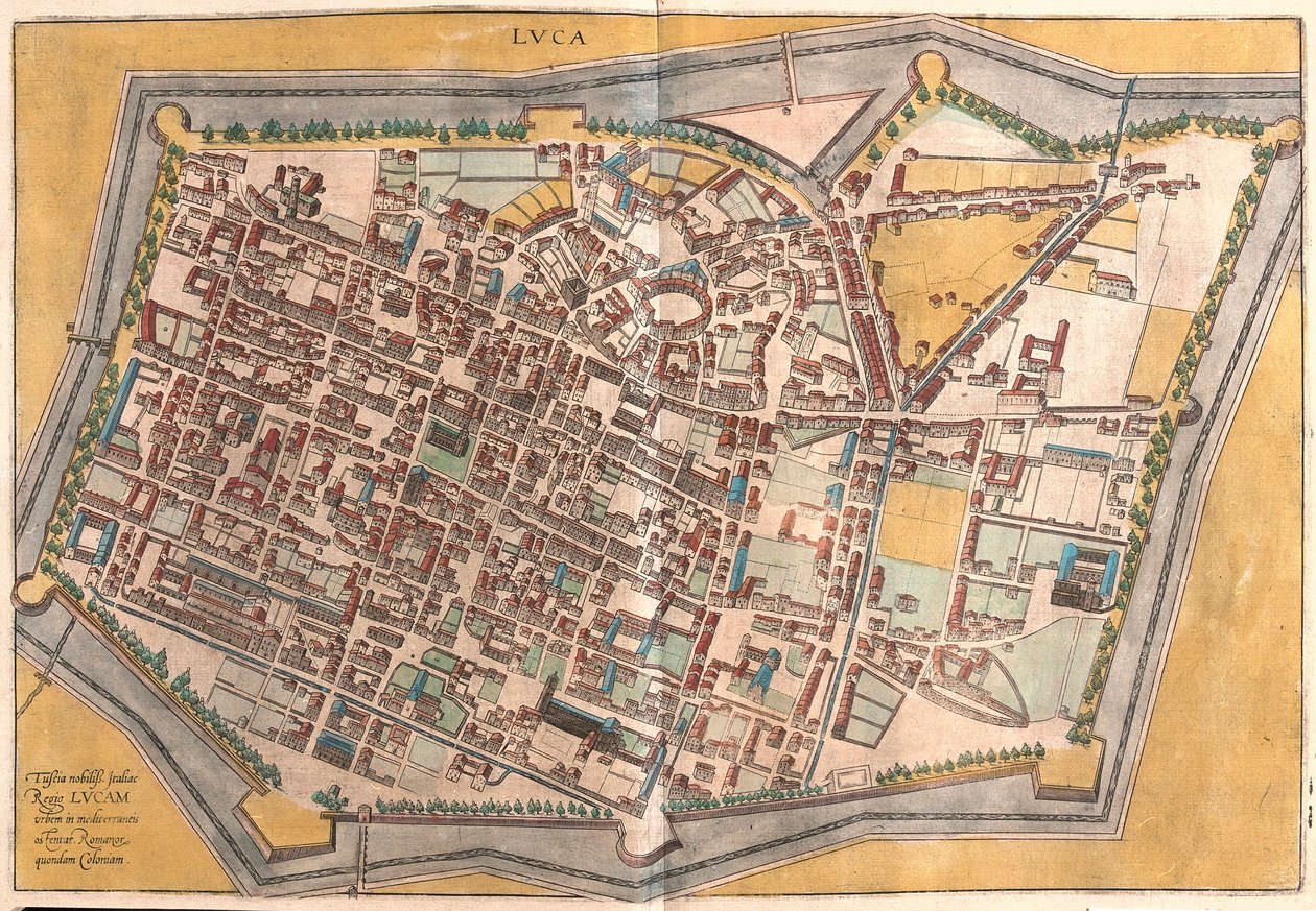 Lucques, Italie (gravure) - Franz Hogenberg