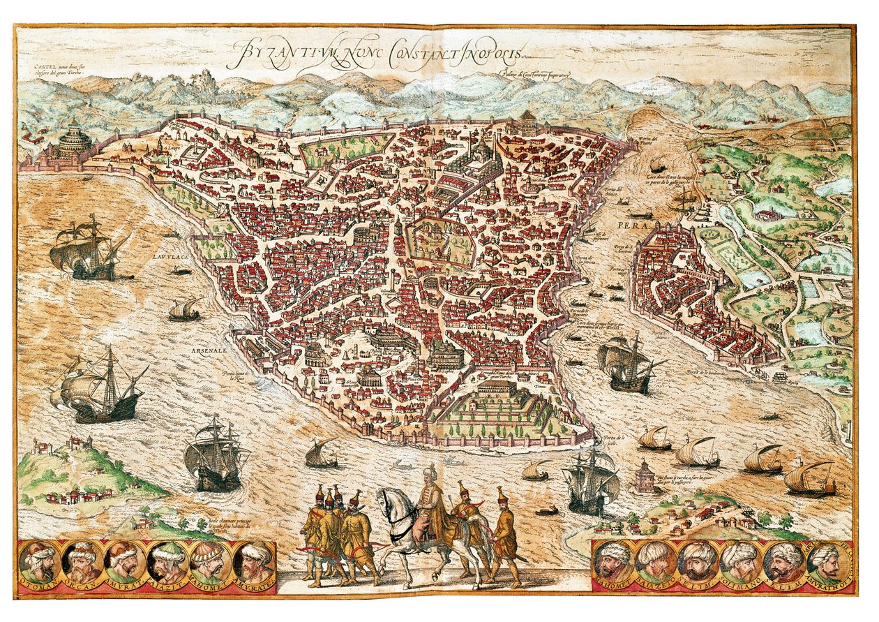 Carte de Byzance - Franz Hogenberg