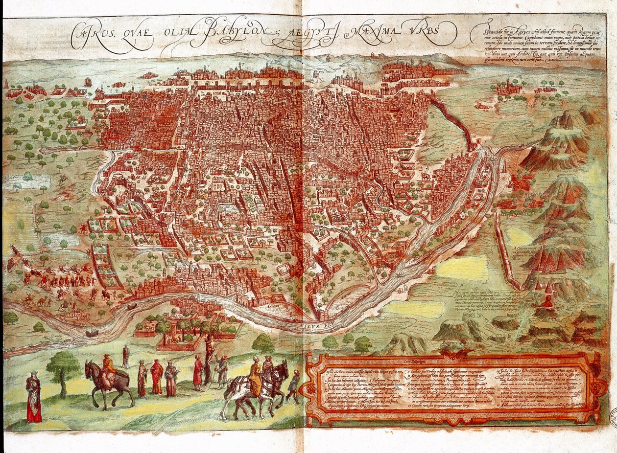 Carte du Caire - Franz Hogenberg