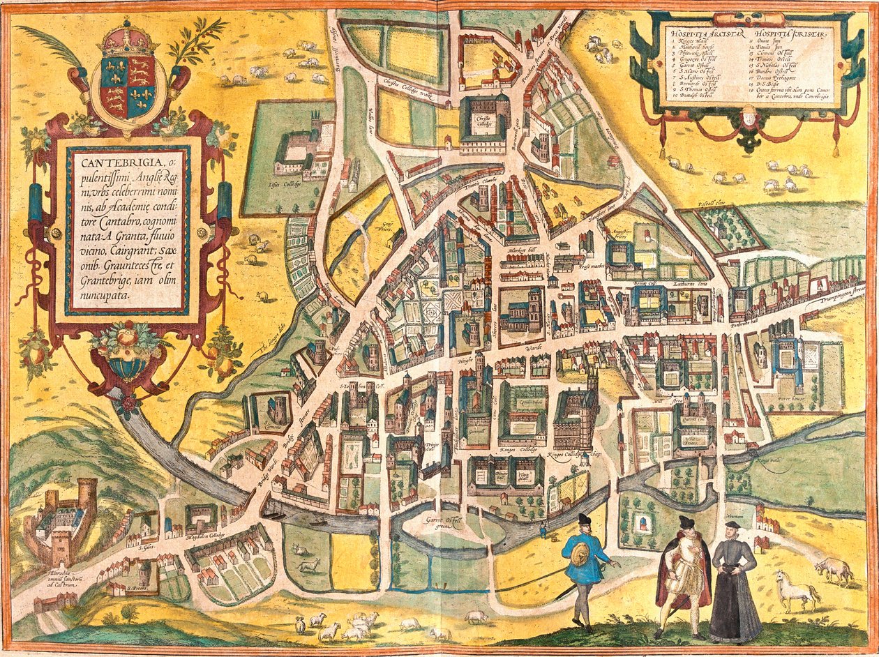 Carte de Cambridge, Angleterre - Franz Hogenberg