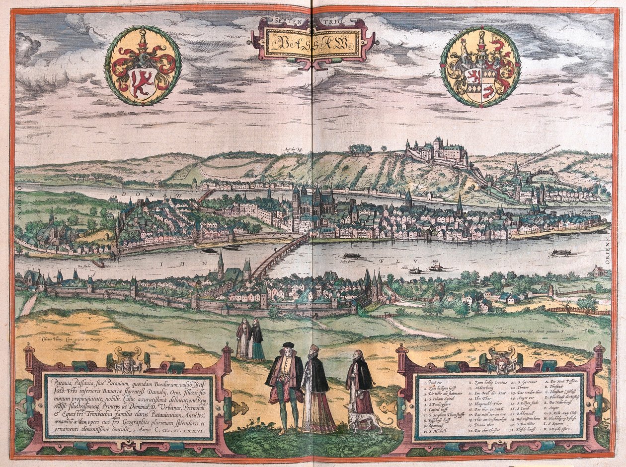 Passau, Allemagne (Gravure) - Franz Hogenberg