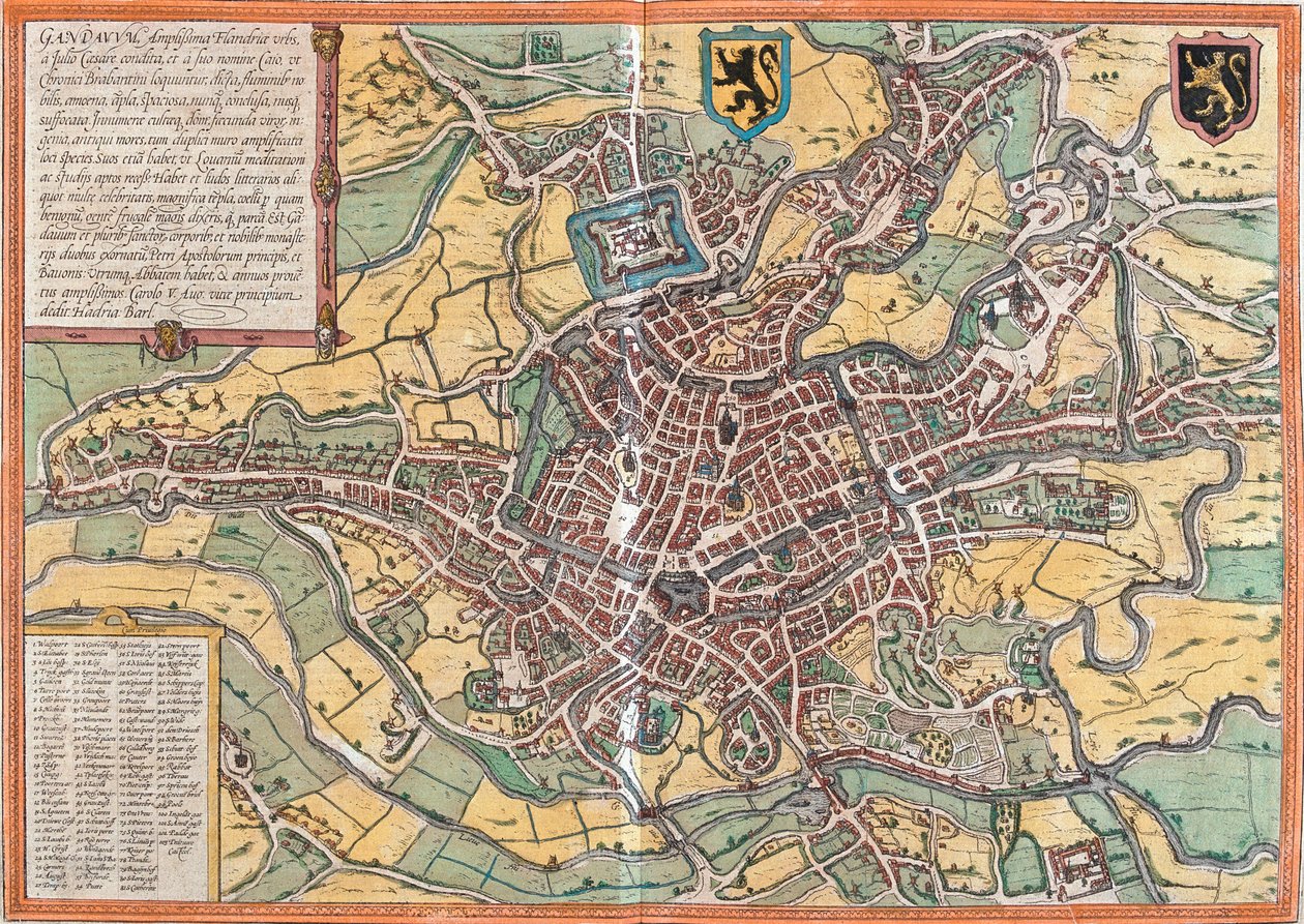 Plan de Gand, Belgique - Franz Hogenberg