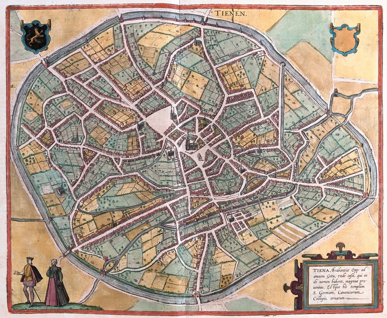 Tienen, Belgique (gravure) - Franz Hogenberg