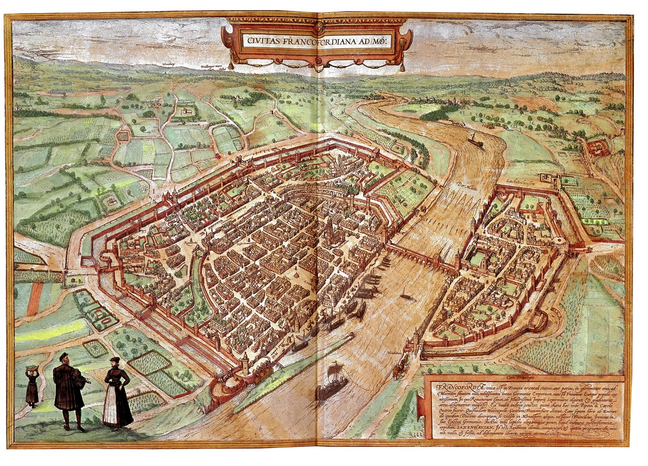 Vue de Francfort-sur-le-Main, Allemagne (gravure) - Franz Hogenberg