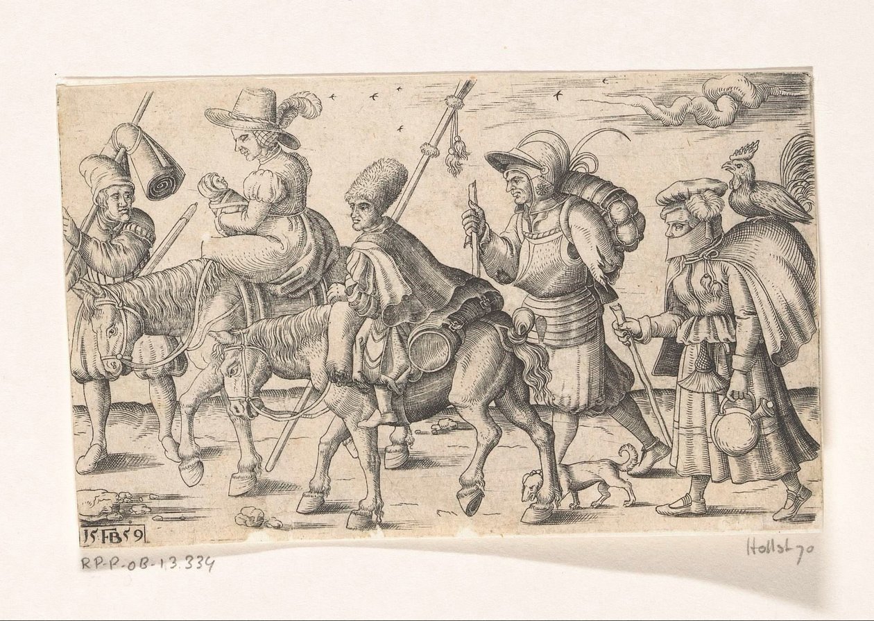 Soldats et vivandières - Franz Isaac Brun