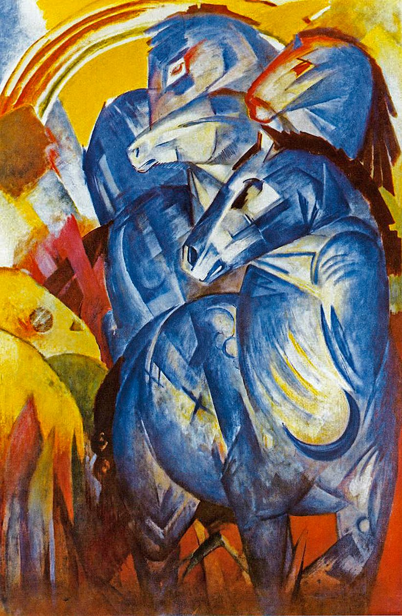 Une tour de chevaux bleus, 1913 - Franz Marc