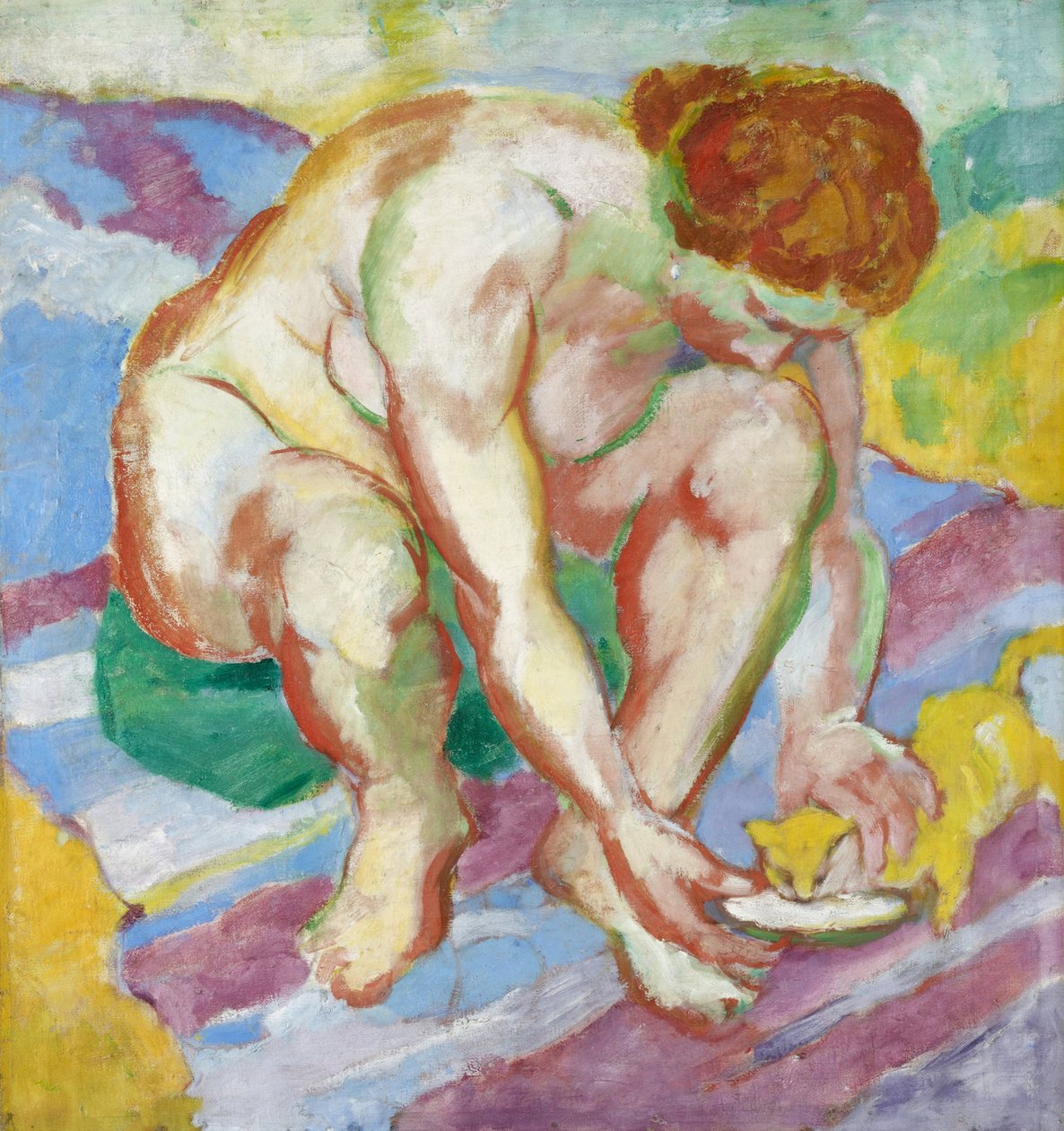 Nu avec chat - Franz Marc