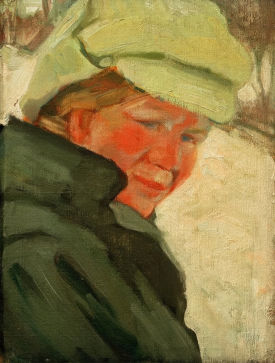 Portrait de Maria Franck avec un bonnet blanc - Franz Marc