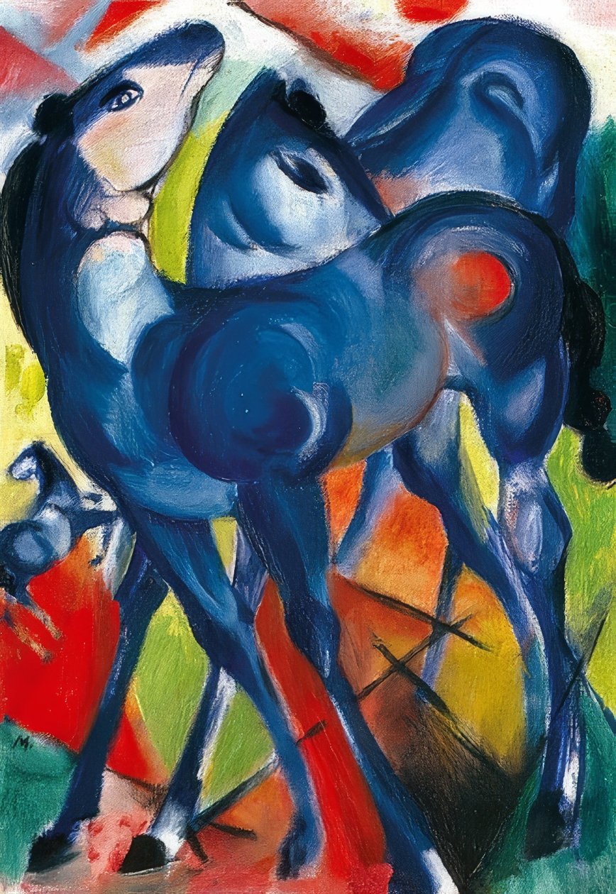 Les poulains bleus - Franz Marc