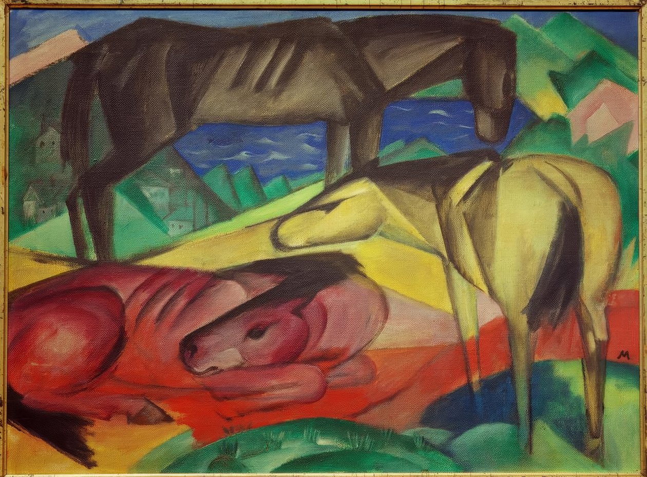 Trois chevaux II - Franz Marc