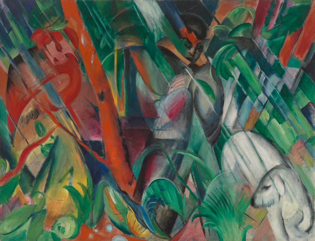 Sous la pluie - Franz Marc