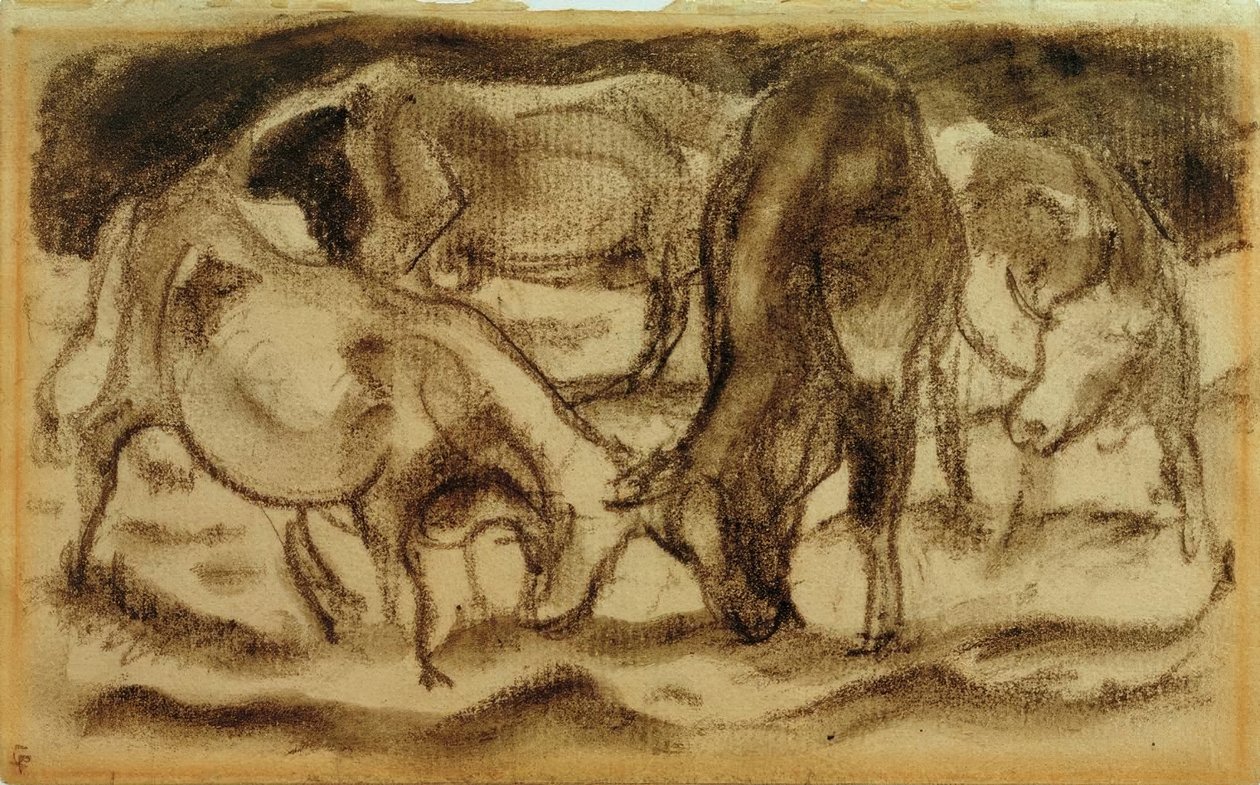 Vaches combattantes - Franz Marc
