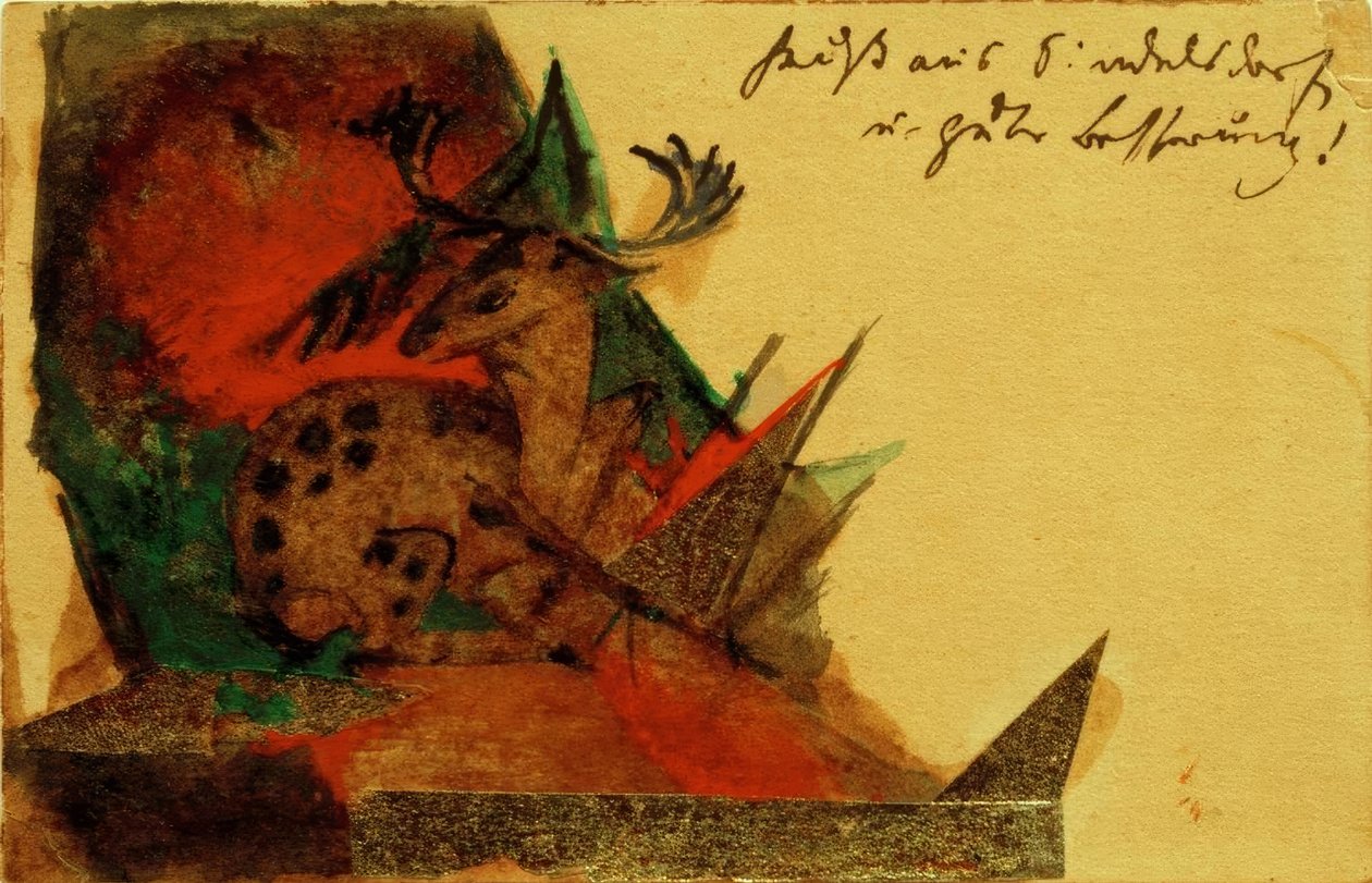 Cerf couché - Franz Marc