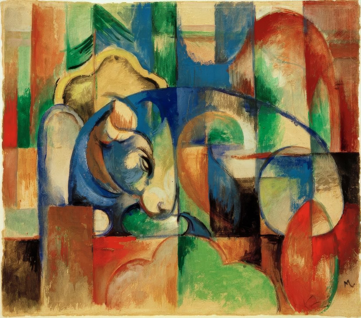 Taureau couché - Franz Marc