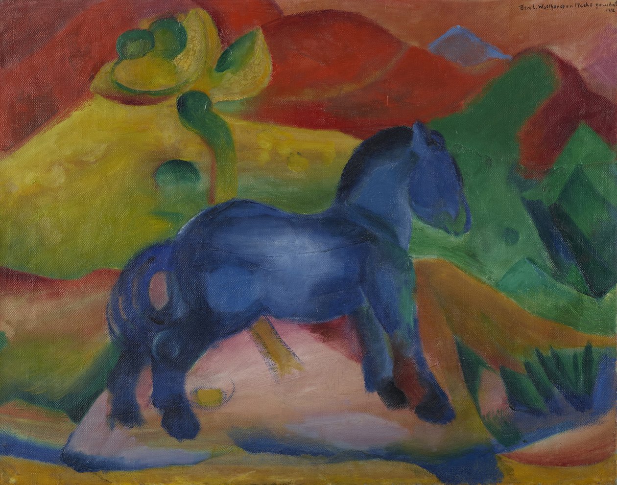 Petit cheval bleu, image pour enfants, 1912 - Franz Marc