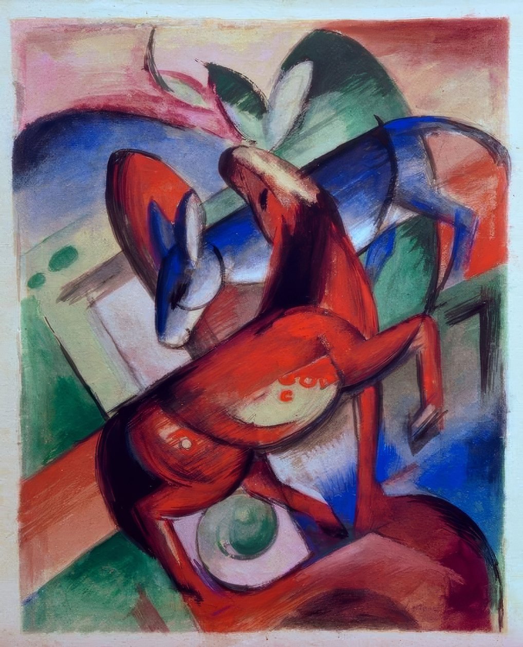 Cheval et âne - Franz Marc