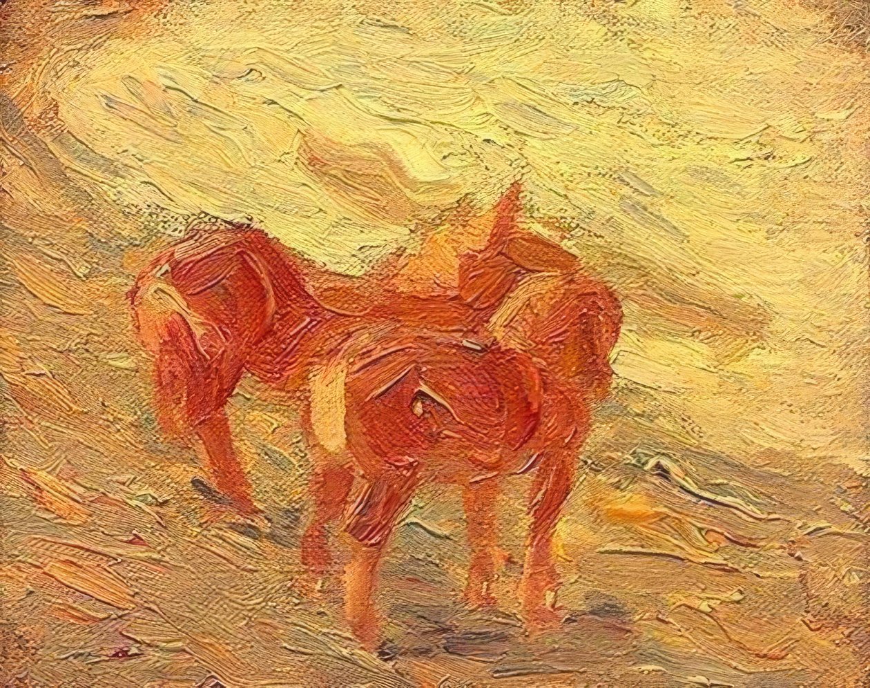 Chevaux à la mer - Franz Marc
