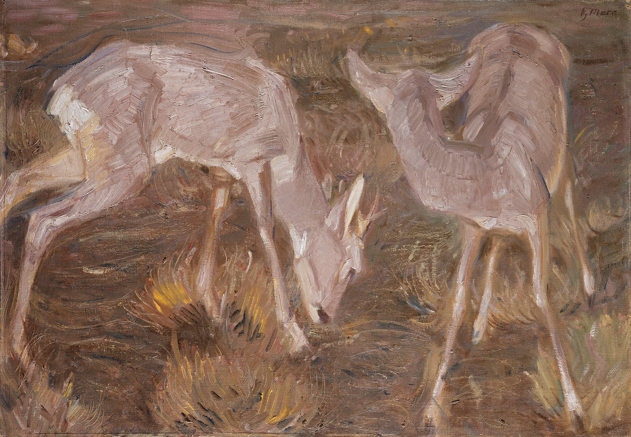 Chevreuils au crépuscule - Franz Marc