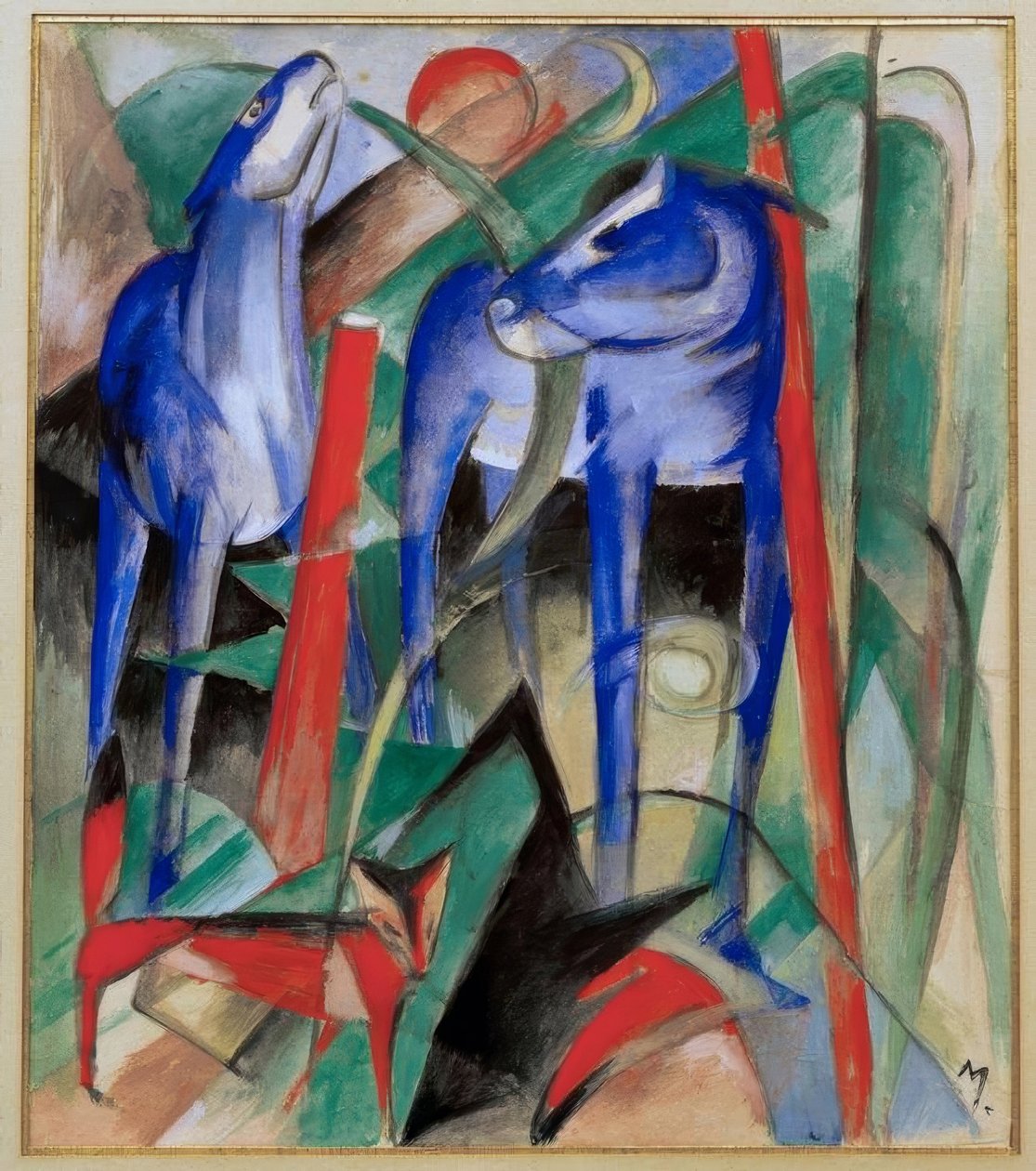 Création des chevaux (Trois animaux fabuleux) - Franz Marc