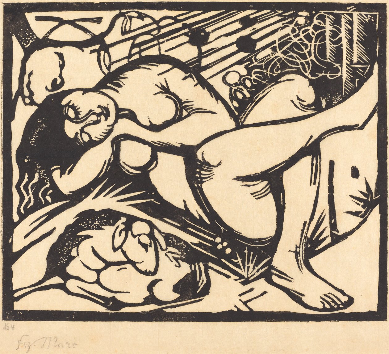Bergère endormie, 1912 - Franz Marc