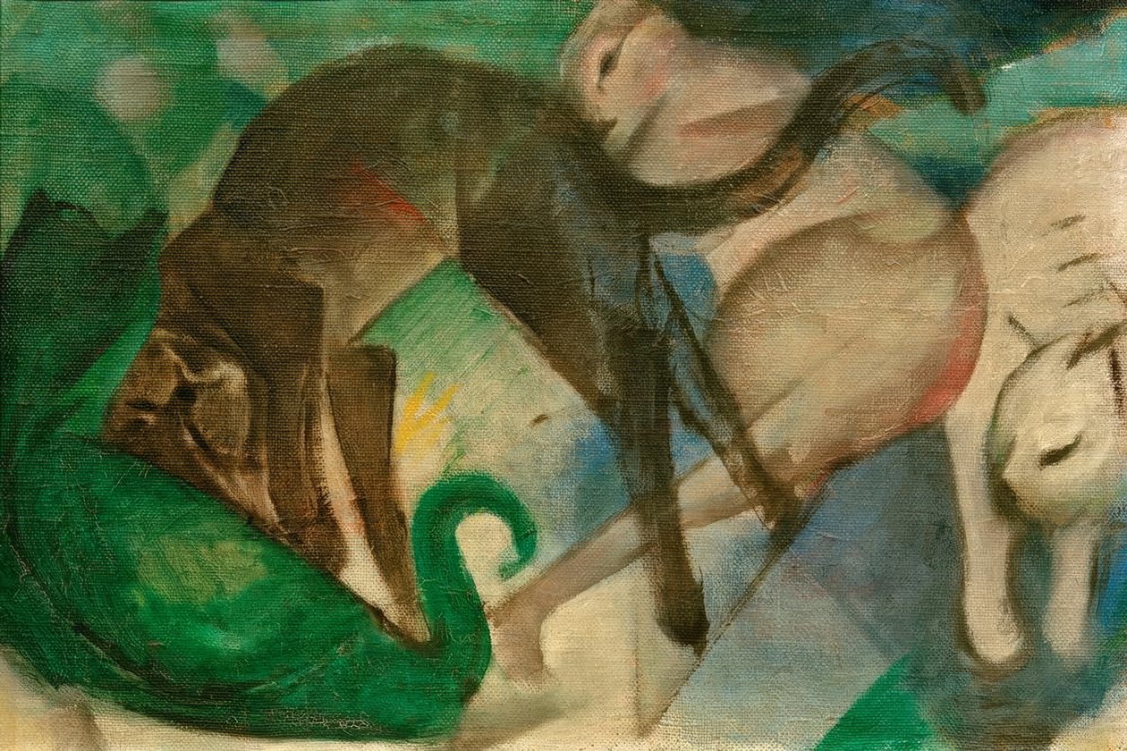 Chats jouant - Franz Marc