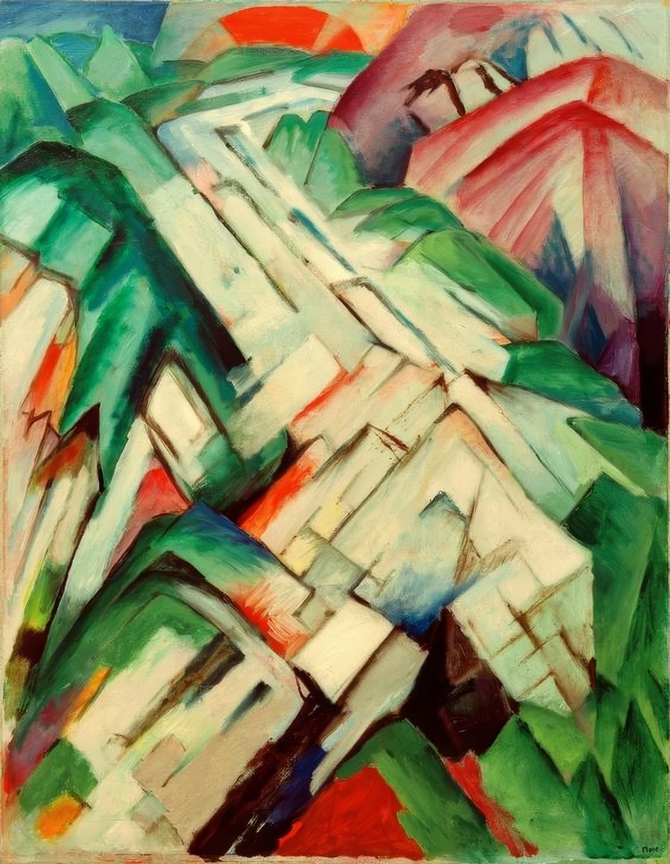 Chemin pierreux (Montagne / Paysage) - Franz Marc