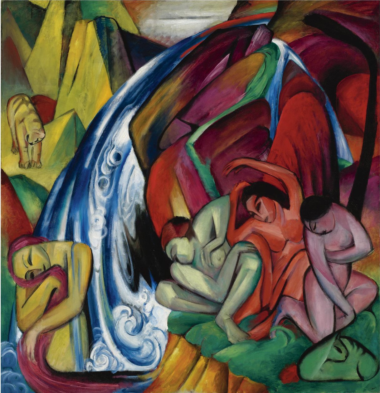 Les femmes sous une cascade, 1912 - Franz Marc