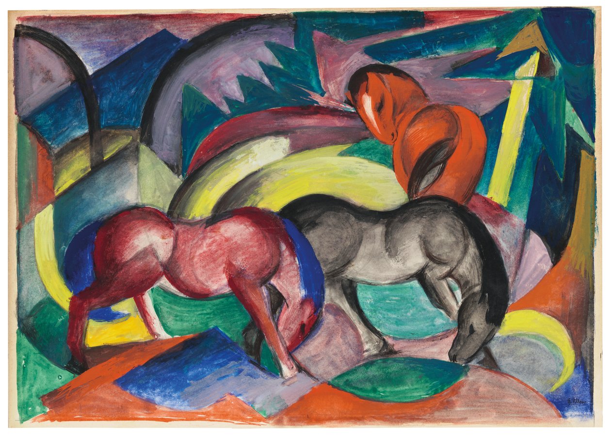 Trois chevaux, 1912 - Franz Marc