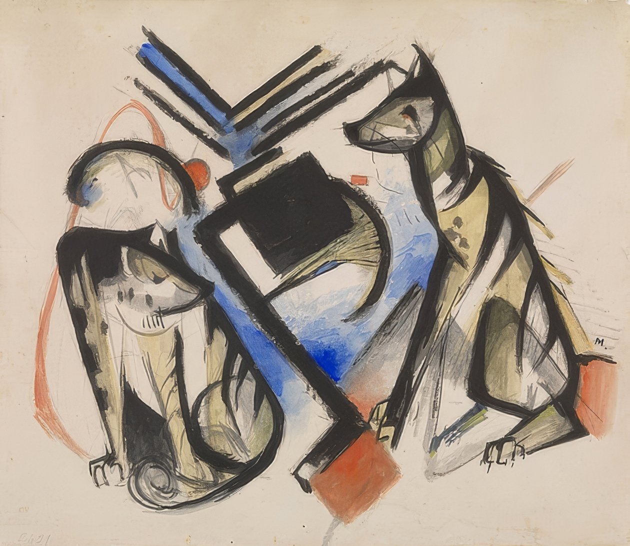 Deux loups. 1913 - Franz Marc