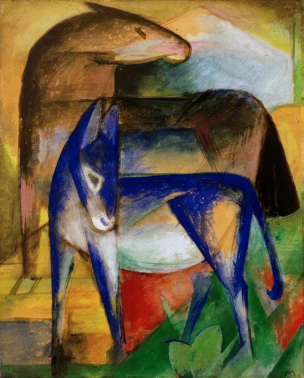 Deux ânes bleus - Franz Marc