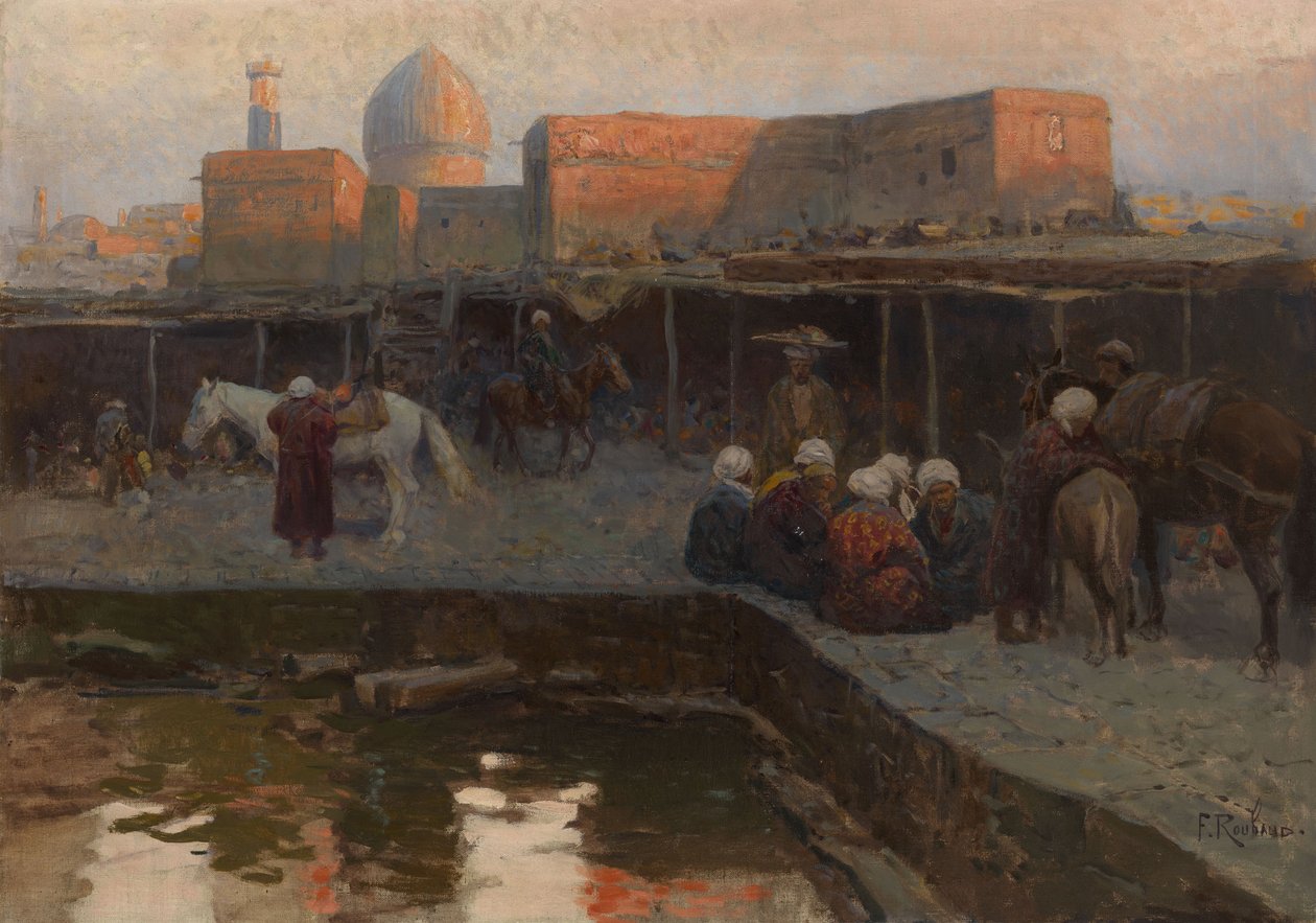 Caravansérail près de Gur-e Amir à Samarkand - Franz Roubaud