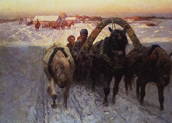 Le traîneau - Franz Roubaud