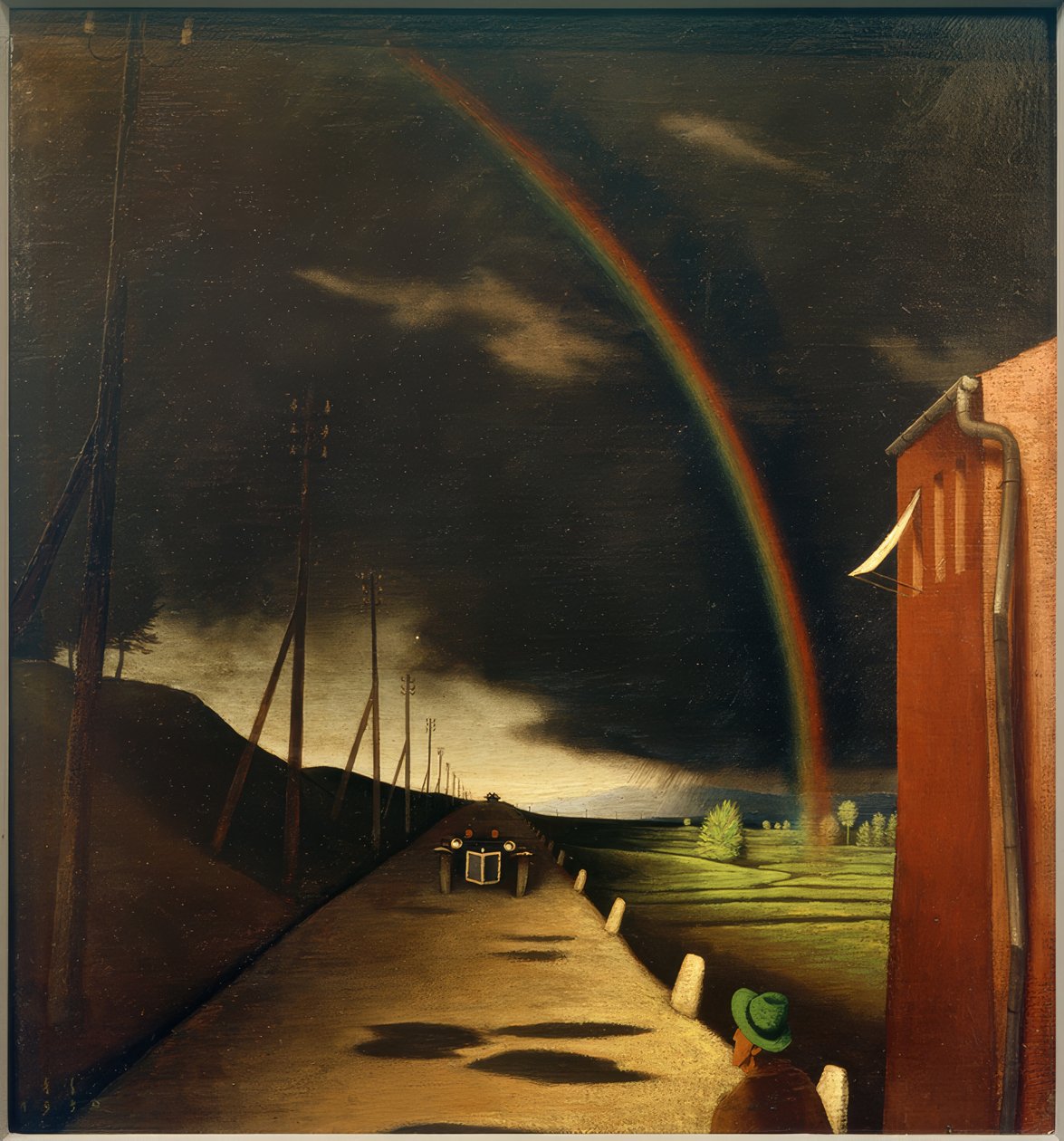 Paysage avec arc-en-ciel - Franz Sedlacek