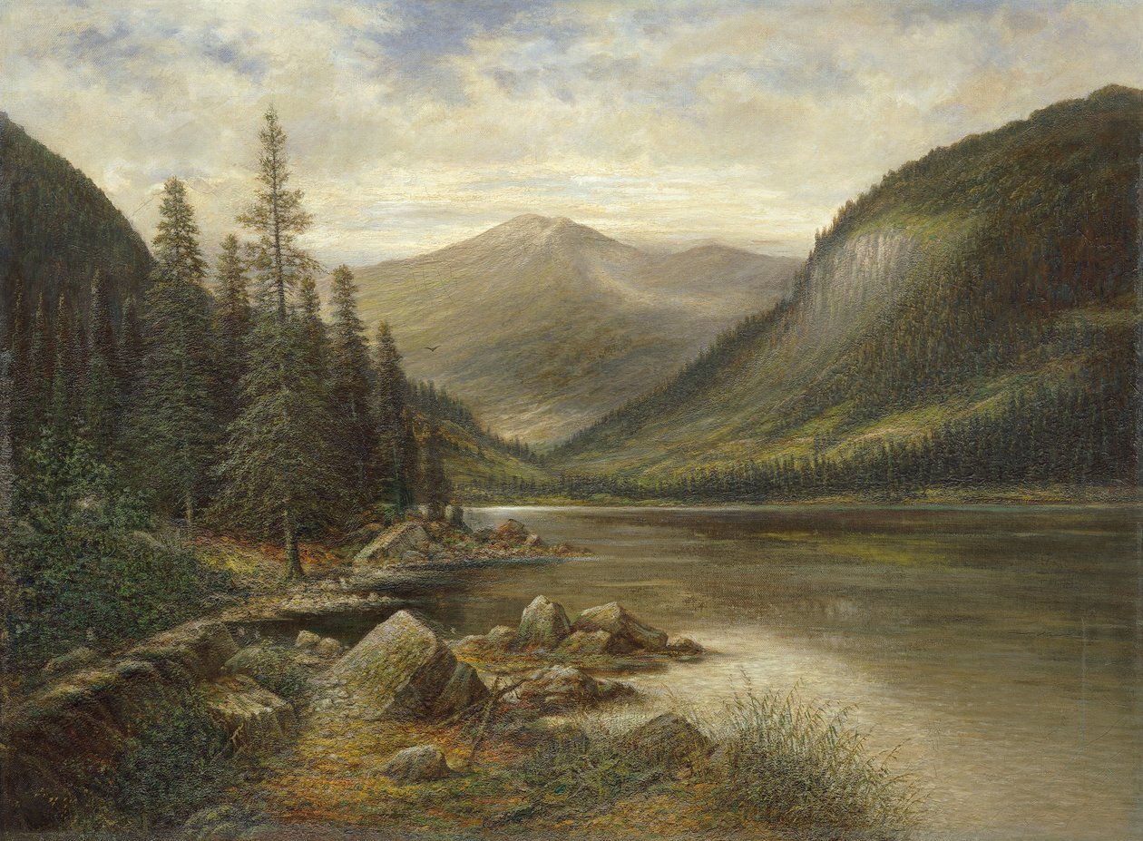 Lac Erlauf avec sommet chauve en arrière-plan - Franz Stephan Paschinger