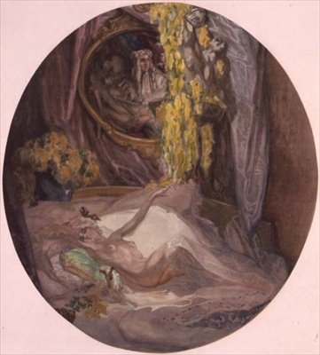 Femme sur un lit - Franz von Bayros (1866 1924)
