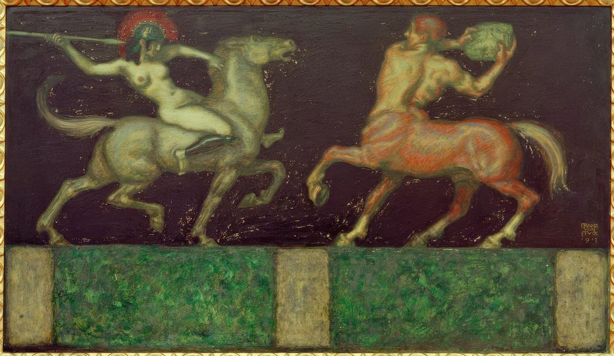 Amazone et centaure - Franz von Stuck