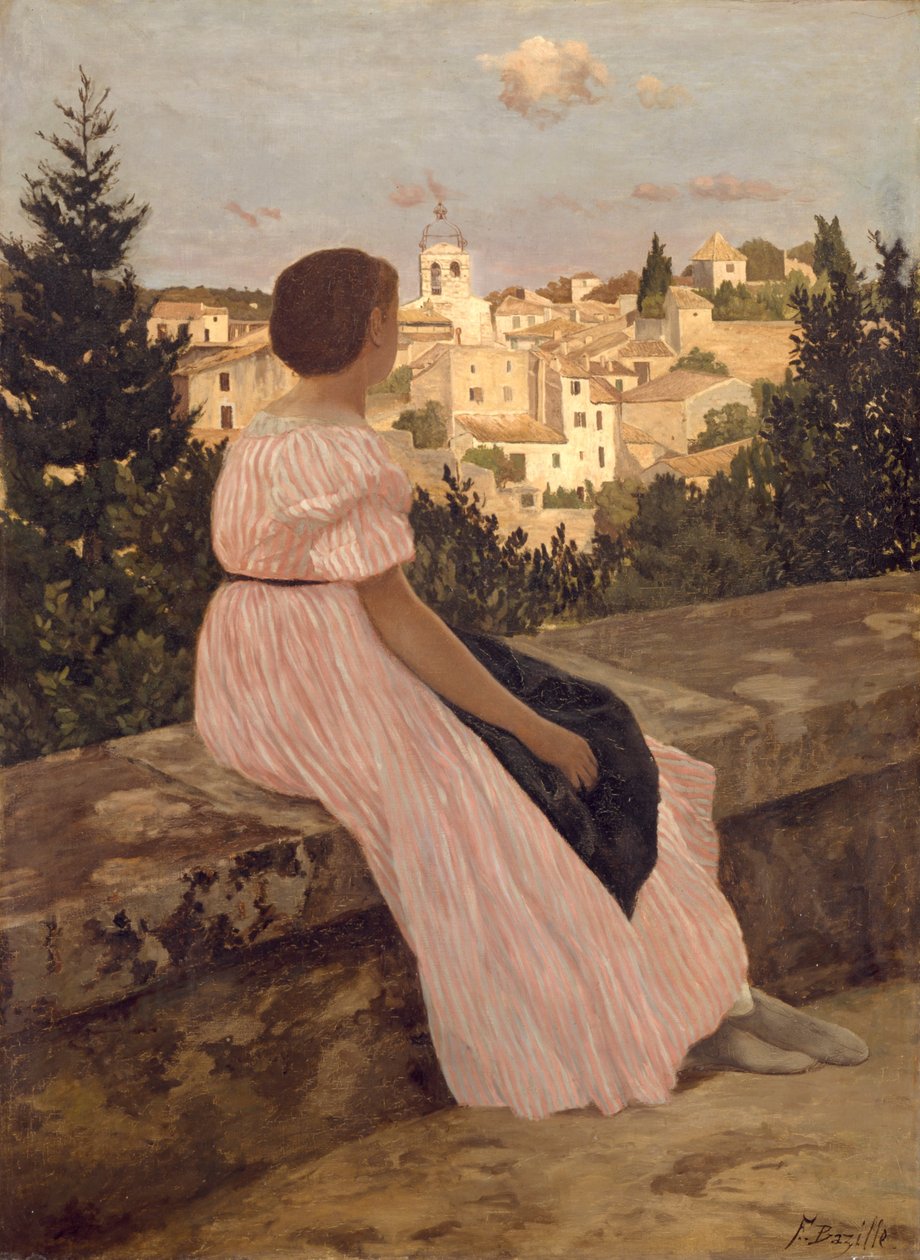 La Robe Rose - Frédéric Bazille