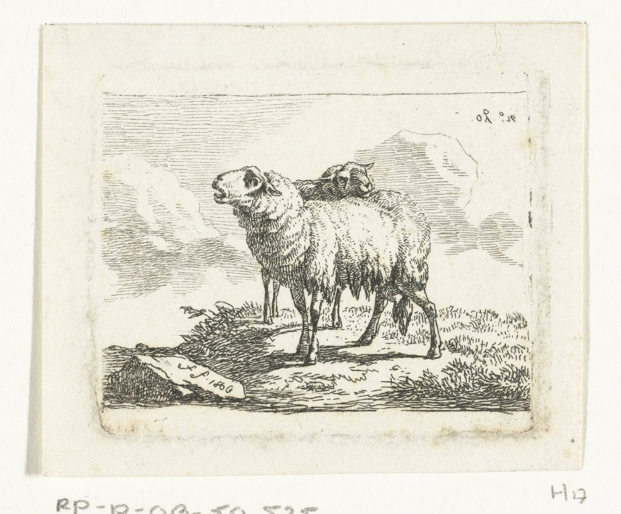 Deux moutons debout - Frédéric Théodore Faber