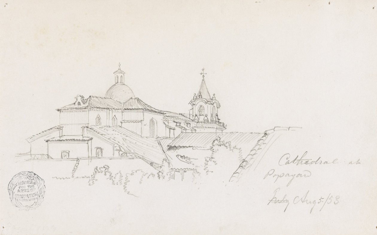 Cathédrale de Popayán, Colombie - Frederic Edwin Church