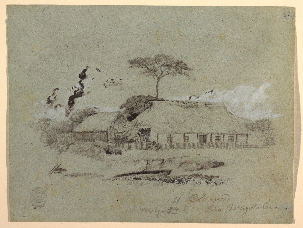 Maison et hangar, Calamar, Colombie - Frederic Edwin Church