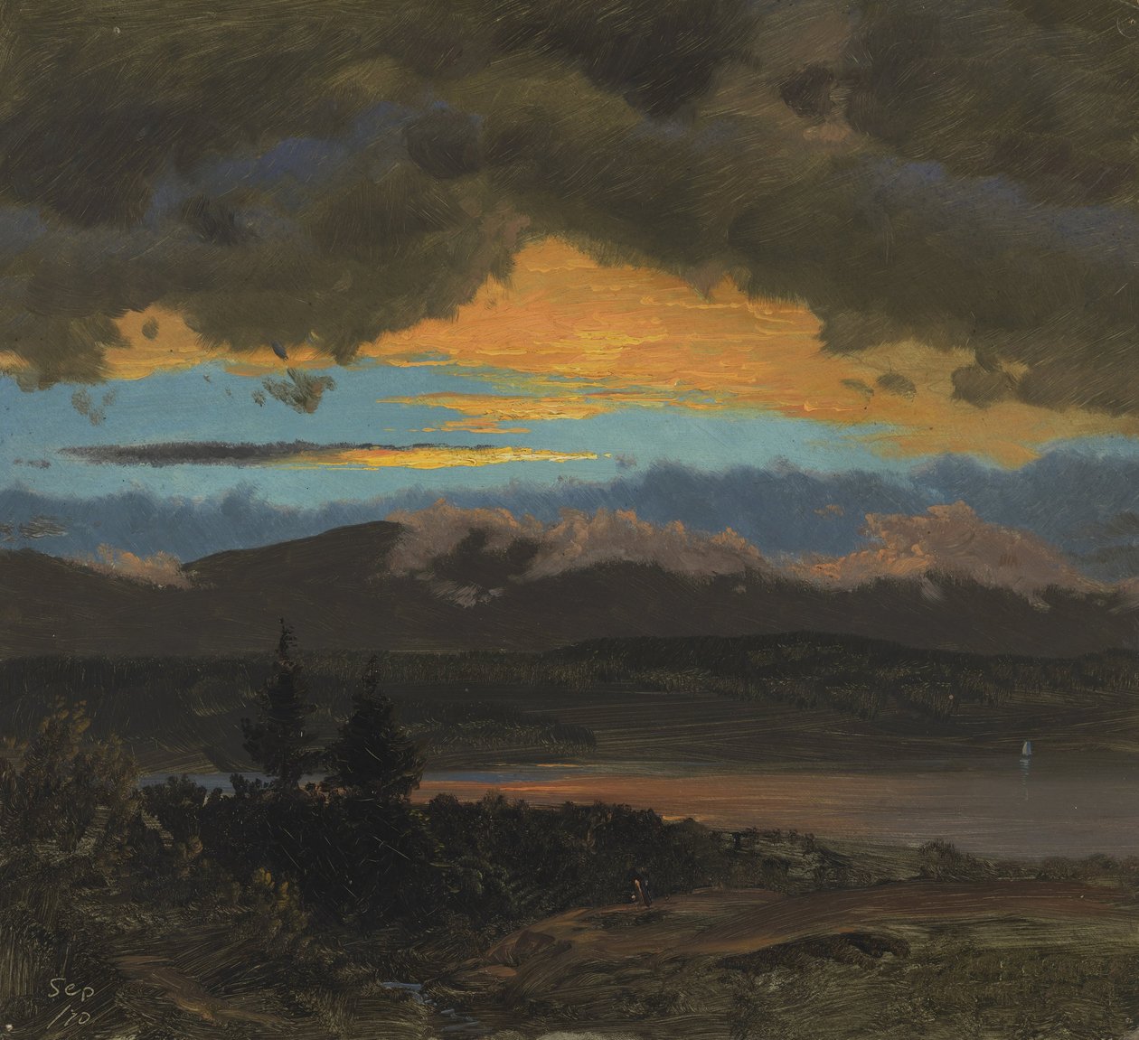 Coucher de soleil sur la vallée de l