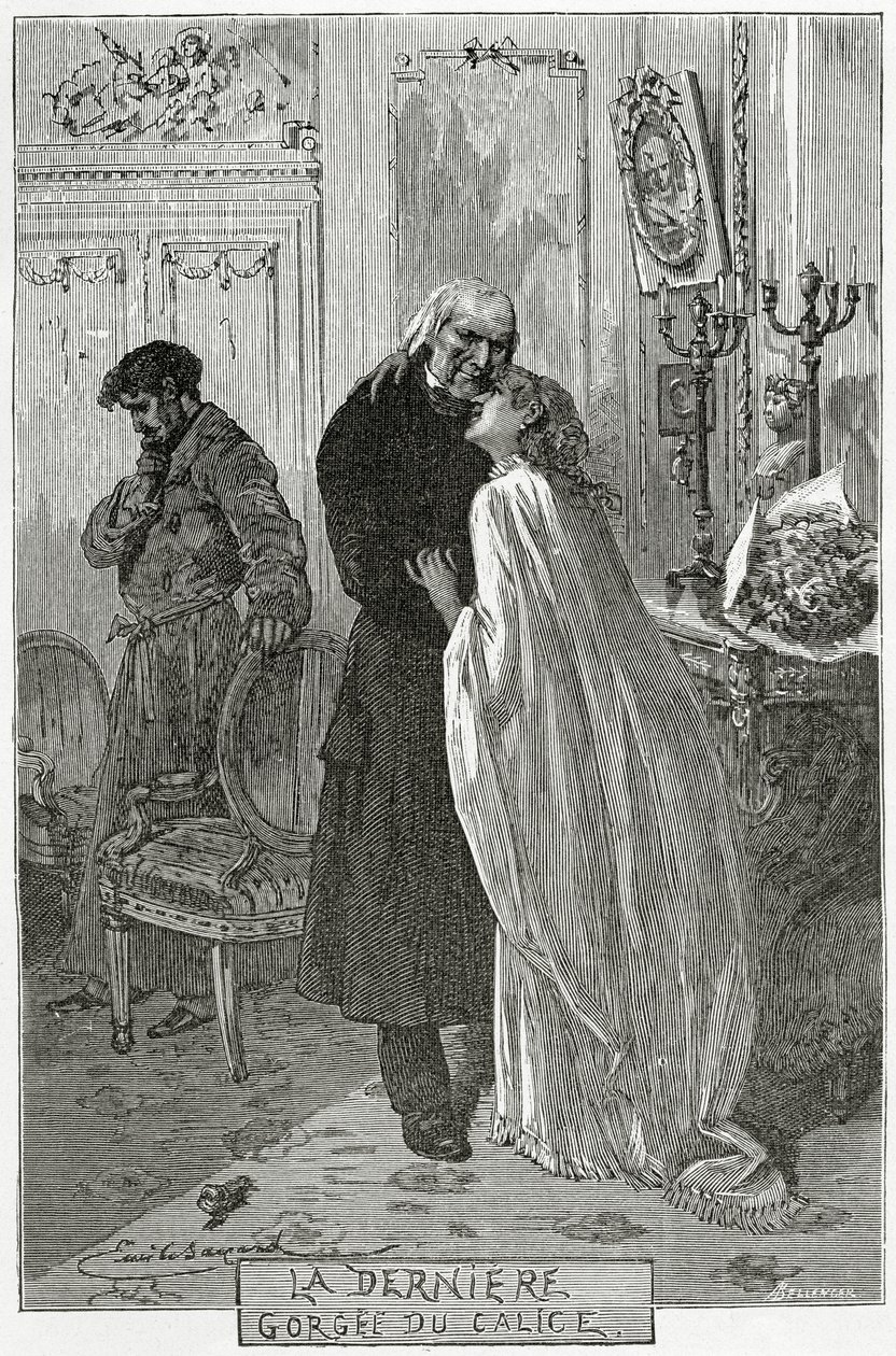 Le Dernier Gorge du Chalice - Illustration de Les Misérables, 19ème siècle - Frederic Theodore Lix